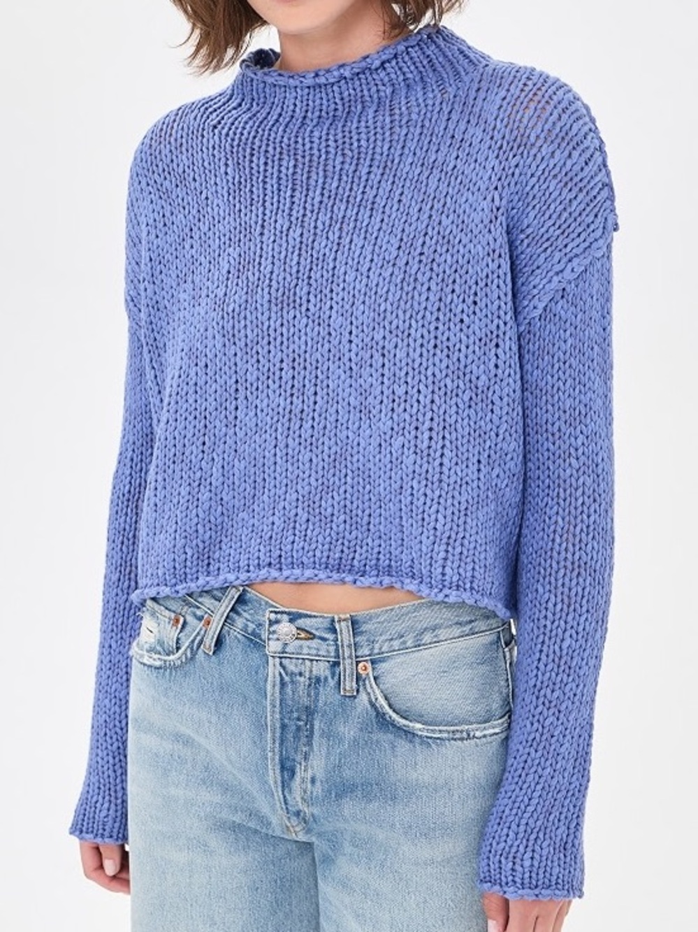 Free People Opal Sweater Peri Blue Blue Size S NWT